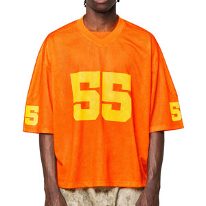 T-shirt en maille pour homme 2026, style urbain, en tissu maille confortable et doux, coupe oversize personnalisée, séchage rapide, modèle très vendu - Product Image 1