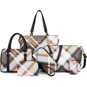 Conjunto de Bolsos de Mano de Piel Sintética con Estampado Floral para Mujer, Bolso Boston, Bolso de Hombro, Bolso Bandolera, Cartera, Bolsa de Cosméticos, Estilo Elegante para Uso Diario - Product Image 6