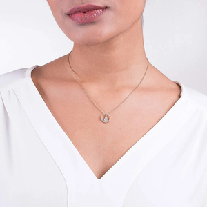 Collar con Colgante de Campana Chapado en Oro de 18K con Circonita Cúbica, Estilo Clásico Unisex, Cadena de Eslabones, Regalo de Joyería - Product Image 4