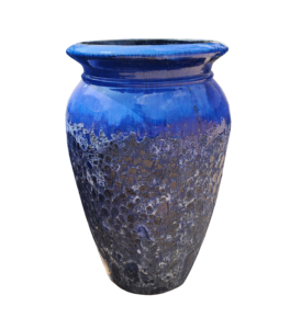 Red Glazed Ceramic Flower Pots <b>Set</b> Modern Outdoor glazed Garden Planters for Green Plants and Trees - Product Image 2