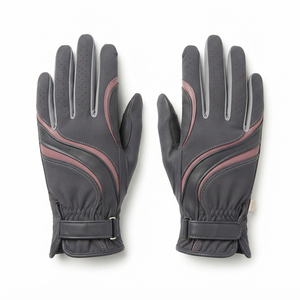 Gants d'équitation durables pour hommes et femmes, gants d'équitation confortables avec paume renforcée, doigts flexibles et poignet sécurisé - Product Image 2