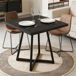 Tavolo da Pranzo Quadrato Moderno per Soggiorno e Cucina, Design Classico in Legno - Product Image 3