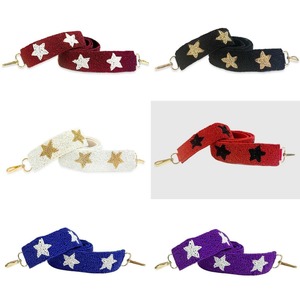 Correa de bolso de lujo con cuentas y estampado de vaca, correa bordada a mano con cuentas, cinturón cruzado, nueva correa de lujo de alta calidad con cuentas. - Product Image 5