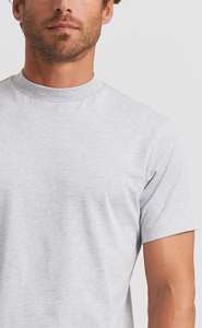 T-shirt décontracté pour homme en coton 100% gris clair, écologique, à séchage rapide, respirant, manches courtes, streetwear d'été - Product Image 2