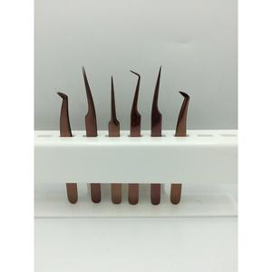 Pince à épiler professionnelle de précision en acier inoxydable de 10 mm pour les techniques de cils volumineux russes et mega-volumineux - Product Image 1