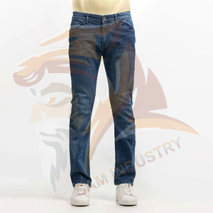 Pantalones Vaqueros de Mezclilla de Alta Calidad con Logotipo Personalizado para Hombre, Estilo Recto, Cintura Media, Fabricante OEM - Product Image 6