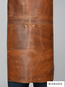 Delantal de soldadura de cuero Hecho de cuero genuino Venta directa multiusos Delantal de cocina de gran tamaño personalizable logotipo personalizado - Product Image 3