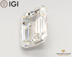 4.04 Carat CVD Lab Grown Emerald Shape Diamond 10.61 MM F Color VVS2 Haute Clarté IGI Certifié pour le Réglage de la Bague Solitaire - Product Image 3