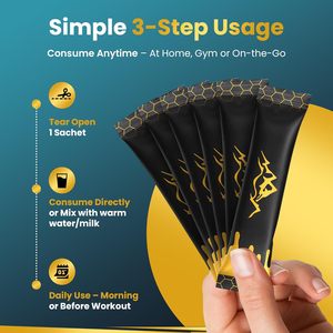 Barra de Miel de Shilajit Pura del Himalaya OEM de 8g, Mezcla Natural de Miel Cruda y Resina de Shilajit en Barra para Hombres y Mujeres para Aumentar la Energía - Product Image 3