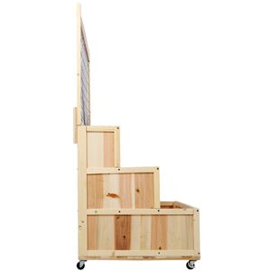 Fioriera Verticale da 53 Pollici con Traliccio e Area di Stoccaggio Posteriore, Letto da Giardino Rialzato a 3 Livelli con Ruote per Fiori e Verdure - Product Image 6