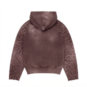 Men Autumn Acid Wash Eco-Friendly Knitted Pullover <b>Hoodie</b> 350gsm 100% Cotton Front Logo for Embroidery Customizable OEM ODM - Product Image 2