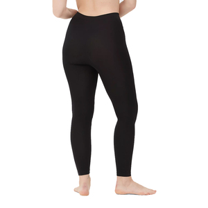 Leggings de yoga taille haute sans couture, longueur intégrale, en Spandex et Nylon, extensibles dans les quatre sens, avec taille élastique, couleur unie, noirs - Product Image 5