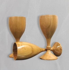 Copa de madera natural de calidad sostenible, personalizada para vino, agua, bebidas, vajilla, copa de vidrio al mejor precio - Product Image 5