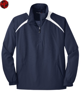 Mens Windbreaker <b>Jacket</b> Quarter Zip Pullover Breathable <b>Lightweight</b> Outdoor Training <b>Jacket</b> Discharge Printing - Product Image 1