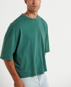 Nouvel arrivage : T-shirt court oversize coupe boxy, personnalisable, unisexe, vierge, pour homme - Product Image 3