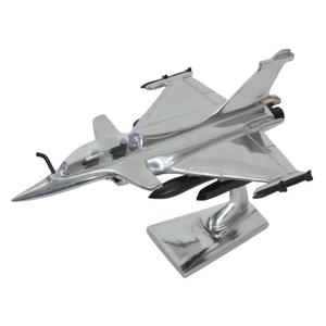 Modèle d'avion de chasse Rafale artisanal en métal avec cockpit noir et base, taille personnalisée, prix de gros - Product Image 1