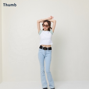 Hot Item Raglan Crop Top T-Shirt 2023 Xu Hướng Thời Trang Cho Phụ Nữ Quần Áo Bé TEE Cotton T Áo Sơ Mi Ngắn Tay Áo 100% Polyester - Product Image 4