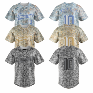 Maillots de baseball personnalisés en gros, usine de production d'uniformes d'équipe OEM pour adultes, grandes tailles, séchage rapide, respirant, 100% polyester - Product Image 1