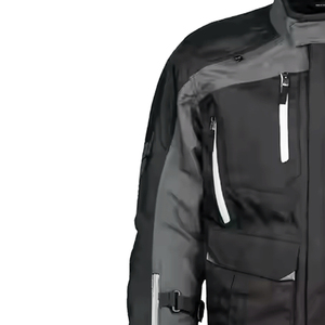 Veste de moto en Cordura coupe-vent pour homme de haute qualité, manches longues, noir et gris, veste de moto en textile, protection toutes saisons - Product Image 6