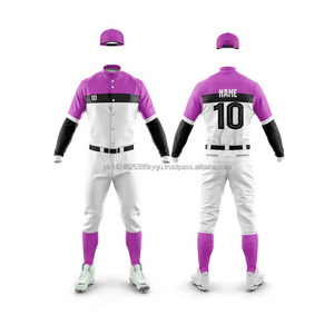 Tenues de baseball et de softball personnalisées OEM pour hommes et adultes, ensemble avec logo d'équipe imprimé, chemise et pantalon respirants, grandes tailles - Product Image 3