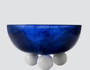Bol décoratif artisanal en résine, surface polie brillante, design moderne unique, respectueux de l'environnement, pour collations et fruits - Product Image 5