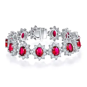 Classic Red Ruby CZ Bracelet Jewelry