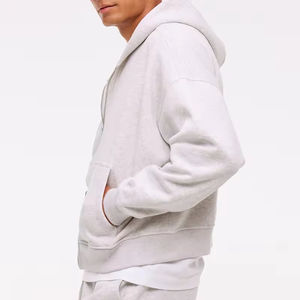 Sudadera con capucha para hombre al por mayor, barata, con cremallera, 100% algodón, de invierno, con cuentas, talla grande, ajuste regular, servicio OEM - Product Image 2