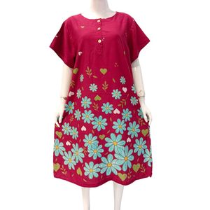 Vestido informal para mujer, vestido para mamá muy cómodo de usar a diario, hecho de material de rayón. - Product Image 6