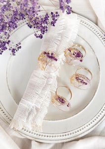 Juego de servilleteros de resina de lujo con diseño artístico para mesa de comedor, hotel y decoración de fiestas. - Product Image 5