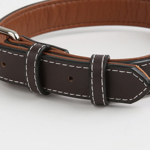 Strong Durable Alloy Buckle <b>Pet</b> <b>Collars</b> Bulk Orders Premium Selling Leather Made Inner Lining Dogs Leather <b>Collar</b> - Product Image 6