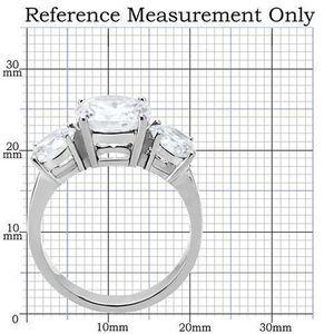 TK168 High-Polished Stainless Steel <b>Ring</b> with AAA Grade CZ Clear-Dishes & <b>Plates</b> - Product Image 2