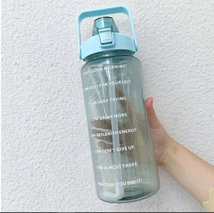 Premium Plastic Water Bottle with Lid, Reusable <b>Empty</b> Mineral Bottle for Daily Use 2000ml - Product Image 1