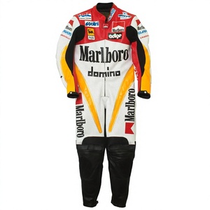 Traje de Carreras Loris Capirossi MotoCP Zonda 1 Pieza de Cuero Vacuno/Canguro para Moto/Traje de Pista/Conducción con Armadura Nivel 2 para Motociclistas - Product Image 1
