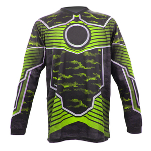 Jersey de Paintball Sublimado de Moda, Manga Larga, Diseño de Malla Roja y Negra, para Juegos al Aire Libre, Secado Rápido, Compresión - Product Image 6