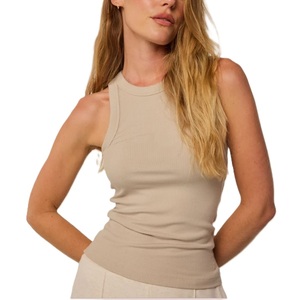 Women's Casual Breathable Gym Fitness Tank <b>Top</b> Ribbed Sleeveless Yoga Racerback Quick-Dry High Quality Sports <b>Tops</b> - Product Image 3