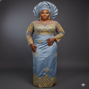 Nouveau design 2026 – Tissu George 100 % polyester, étoles traditionnelles nigérianes, pièce de tissu pour blouse, perles, mariage africain, fait main pour filles - Product Image 5