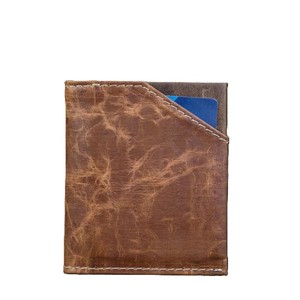 Brown Genuine Leather <b>Men</b> Trifold <b>Wallet</b> Minimalist Mini Cardholder Cash Slot Vintage Contrast Stitching Pocket <b>Small</b> Male Purse - Product Image 1