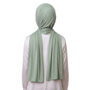 Hijab en jersey de luxe pour femmes, respirant, antibactérien, léger, écharpe islamique, fournisseur OEM ODM - Product Image 4