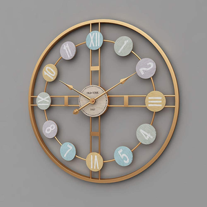 Roman Themed Wall <b>Clock</b> Classic Decorative Roman Numeral <b>Clock</b> Antique Style Metal Finish for Living Room <b>Bedroom</b> Office Study - Product Image 4