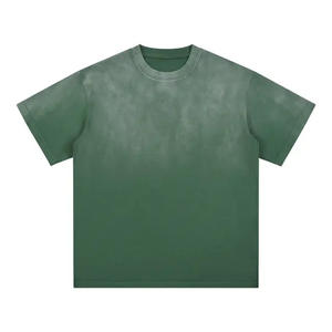 T-shirt délavé à l'acide pour homme, 100 % coton, haute qualité, manches courtes, coupe ample, longueur standard, tenue décontractée - Product Image 5