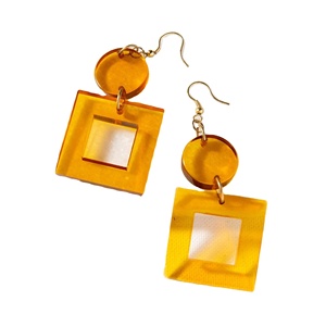 Boucles d'oreilles en résine et or, nouvel arrivage, vente en gros, couleur personnalisée, ensemble de boucles d'oreilles pour femmes - Product Image 5