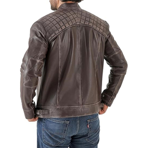 Nuevas llegadas, precio al por mayor, chaqueta de cuero para hombre de alta calidad, diseño OEM, corte ajustado, elegante, a bajo precio. - Product Image 2