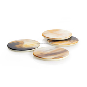 Juego de Posavasos de Cuerno Artesanal de Primera Calidad, Duradero, para Hoteles, Restaurantes, Bares, Cafeterías, Hogares, Decoración de Mesa, Protección - Product Image 4