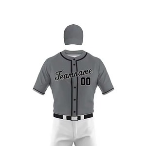 Best Selling Unisex <b>Baseball</b> Uniform <b>Sets</b> Breathable Quick Dry Anti-Bacterial 100% Polyester Customized Logo Team Wear Uniforms - Product Image 5