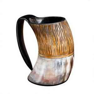 Natural Horn Crafts Viking Horn <b>Mug</b> Vintage Solid Reusable Eco Friendly Beer <b>Mug</b> Gift <b>Box</b> Packaging Dishwasher Safe Party Event - Product Image 3