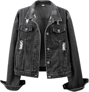 Men's Vintage Casual Denim Jeans <b>Jackets</b> Winter Full Scraping <b>Jacket</b> with Buttons Closure Washed <b>Light</b> Raw - Product Image 3