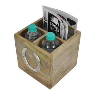 Soportes y estantes de almacenamiento de madera ecológicos multiusos, carrito de servicio hecho a mano y soporte para 4 botellas, fácil de transportar. - Product Image 1