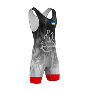 High Quality 100% Premium Professional Men's Wrestling <b>Singlets</b> Customizable Quick Dry Breathable <b>Weightlifting</b> Uniforms - Product Image 5