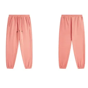 Pantalon de survêtement gris foncé pour homme, taille élastique, cordon de serrage, poches latérales, décontracté, en coton mi-lourd, pour l'automne - Product Image 6