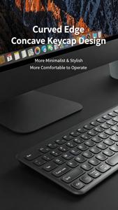 คีย์บอร์ดไร้สายแบบมีไฟ RGB รองรับบลูทูธ คีย์บอร์ดขนาดกะทัดรัดสำหรับ iPad แท็บเล็ต แล็ปท็อป รองรับหลายระบบ iOS Android Windows Mac Office - Product Image 3
